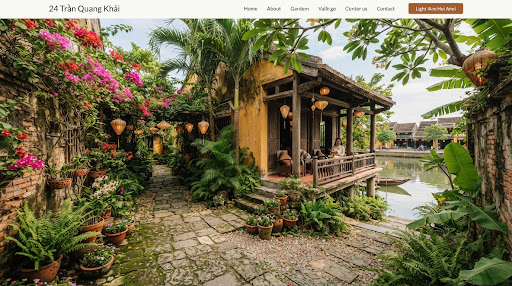 Ảnh minh hoạ ý tưởng — homestay sân vườn (không phải hiện trạng thật)
